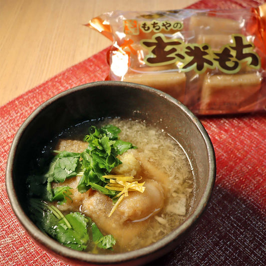 成城石井の商品で作る!玄米餅の揚げ餅雑煮