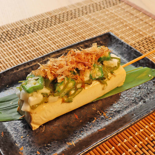 豆腐バーで3種のねばねばポン酢の冷奴