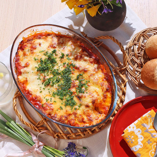業務スーパーの商品で作る!大豆ミートのナスグラタン