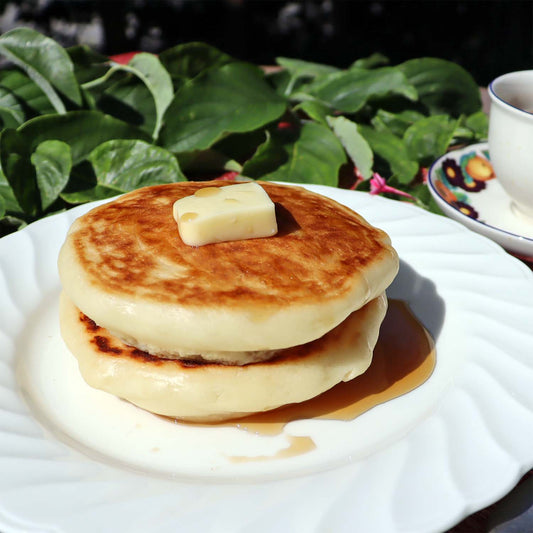 グルテンフリー!豆乳ヨーグルトで作る!米粉ヴィーガンパンケーキ