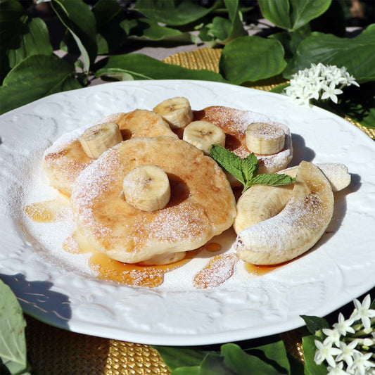 グルテンフリー!リコッタチーズの米粉パンケーキ ~ スイーツデコレーション