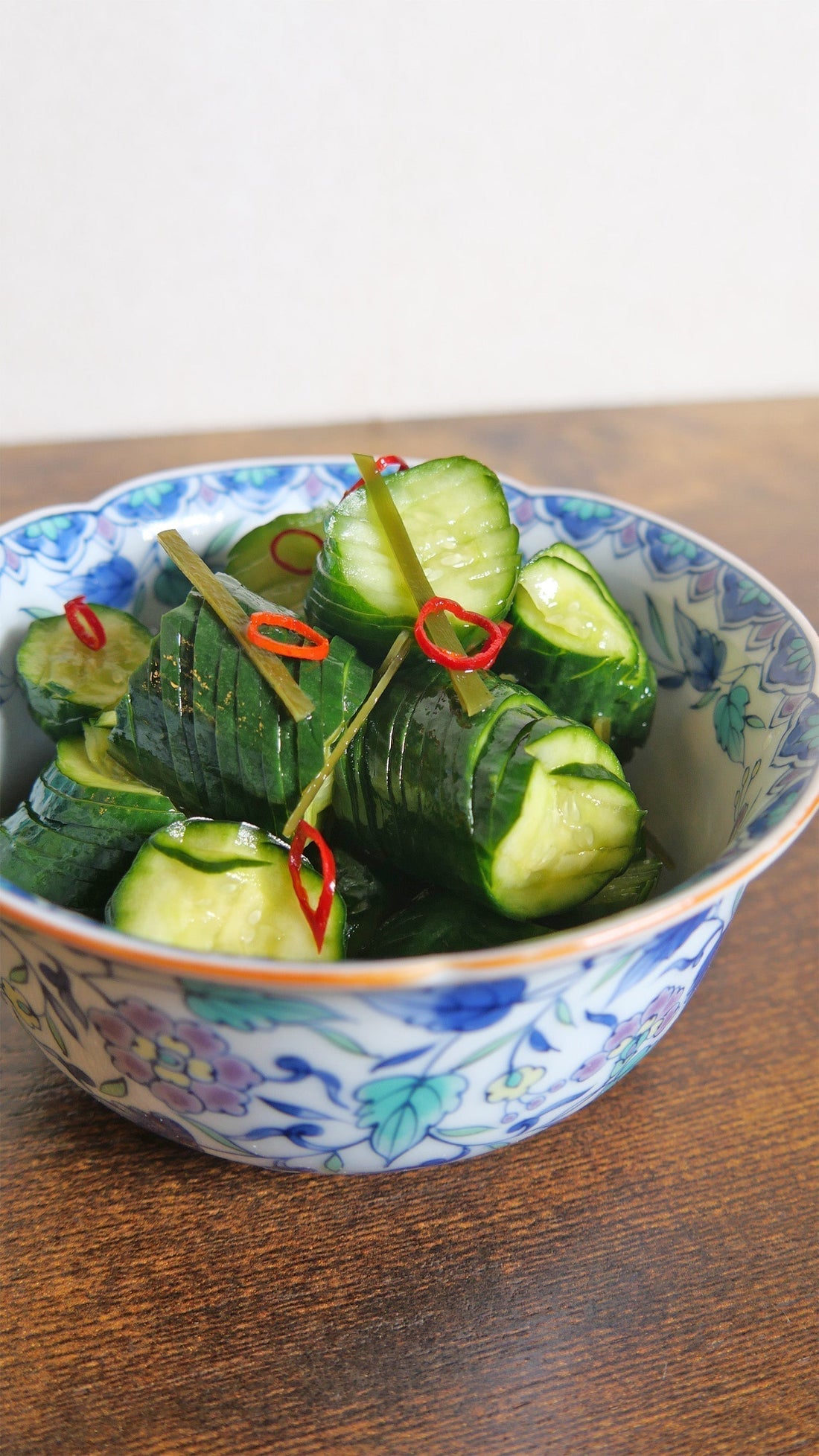 Jabara Cucumber Amazu-zuke (Japanese Sweet Vinegar Pickle) | A Classic Japanese Decorative Cut