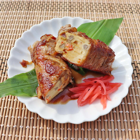 豆腐バーで肉巻き