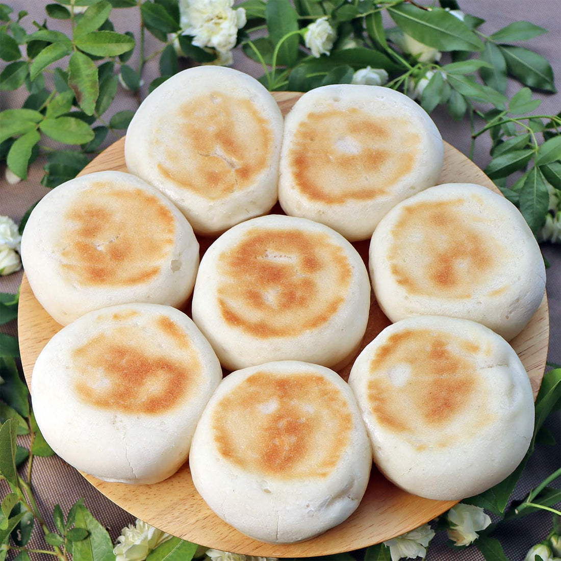 簡単1時間！フライパンで焼く！米粉のちぎりパン
