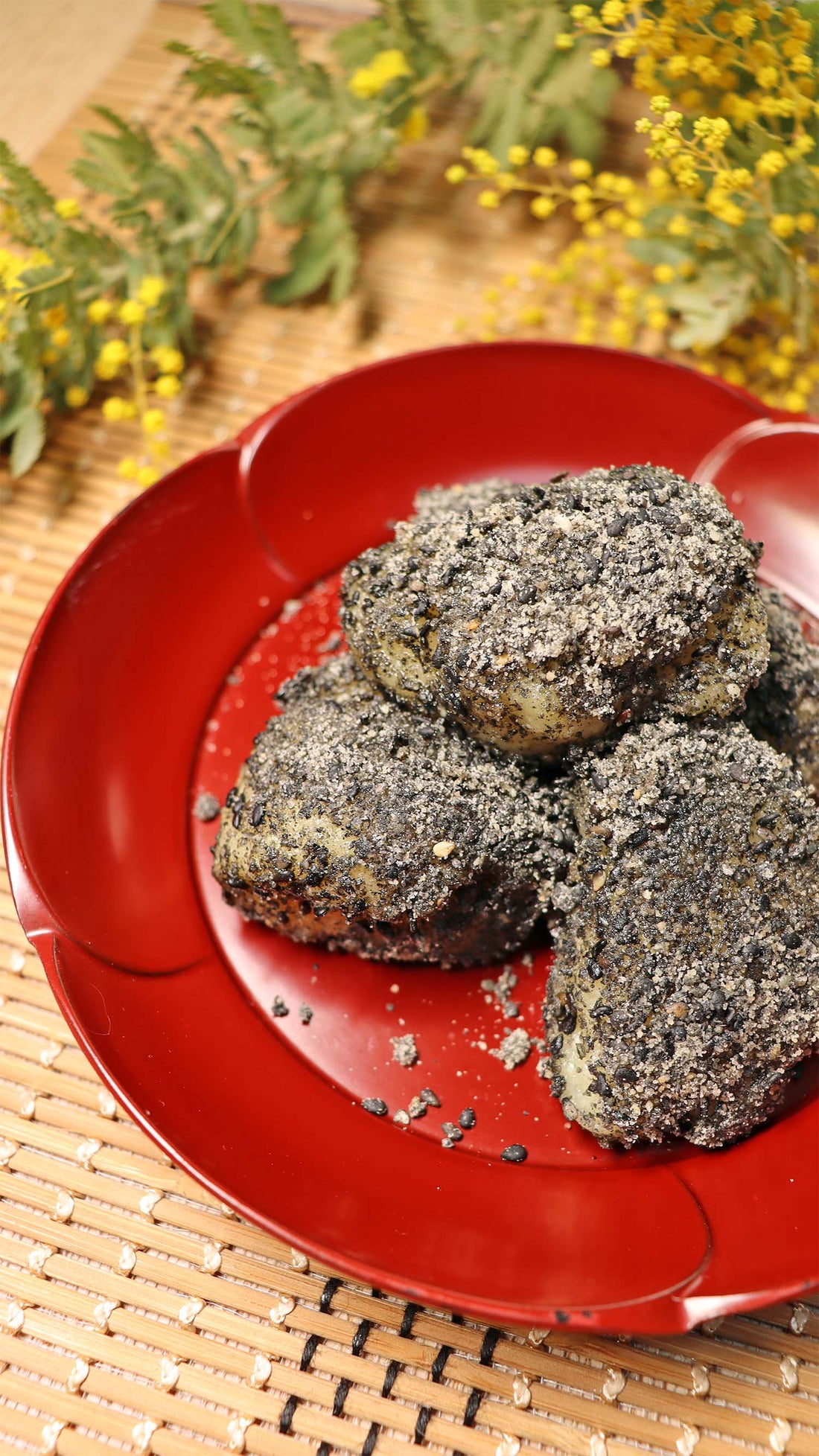 Tofu Mochi with Black Sesame | Easy Vegan Japanese Dessert Recipe
